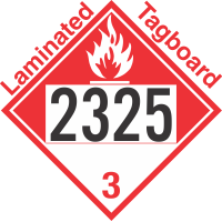 Combustible Class 3 UN2325 Tagboard DOT Placard