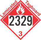 Combustible Class 3 UN2329 Tagboard DOT Placard