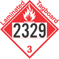 Combustible Class 3 UN2329 Tagboard DOT Placard