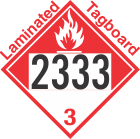 Combustible Class 3 UN2333 Tagboard DOT Placard