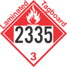Combustible Class 3 UN2335 Tagboard DOT Placard