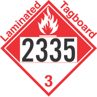 Combustible Class 3 UN2335 Tagboard DOT Placard