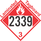 Combustible Class 3 UN2339 Tagboard DOT Placard
