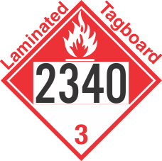 Combustible Class 3 UN2340 Tagboard DOT Placard