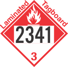 Combustible Class 3 UN2341 Tagboard DOT Placard