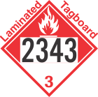 Combustible Class 3 UN2343 Tagboard DOT Placard