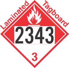 Combustible Class 3 UN2343 Tagboard DOT Placard