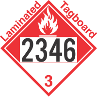 Combustible Class 3 UN2346 Tagboard DOT Placard