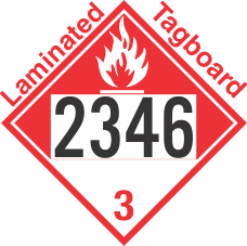 Combustible Class 3 UN2346 Tagboard DOT Placard