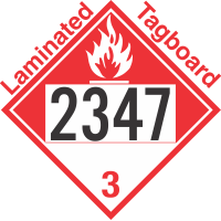 Combustible Class 3 UN2347 Tagboard DOT Placard