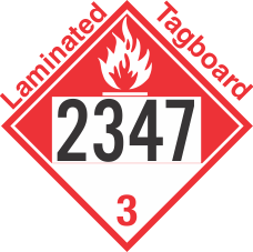Combustible Class 3 UN2347 Tagboard DOT Placard