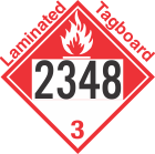 Combustible Class 3 UN2348 Tagboard DOT Placard