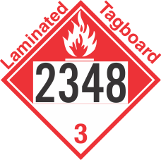 Combustible Class 3 UN2348 Tagboard DOT Placard