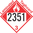 Combustible Class 3 UN2351 Tagboard DOT Placard