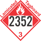 Combustible Class 3 UN2352 Tagboard DOT Placard
