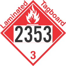 Combustible Class 3 UN2353 Tagboard DOT Placard