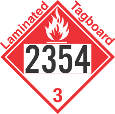Combustible Class 3 UN2354 Tagboard DOT Placard