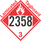 Combustible Class 3 UN2358 Tagboard DOT Placard