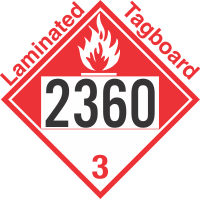 Combustible Class 3 UN2360 Tagboard DOT Placard