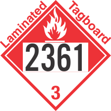 Combustible Class 3 UN2361 Tagboard DOT Placard