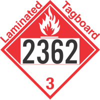 Combustible Class 3 UN2362 Tagboard DOT Placard