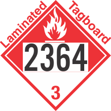 Combustible Class 3 UN2364 Tagboard DOT Placard