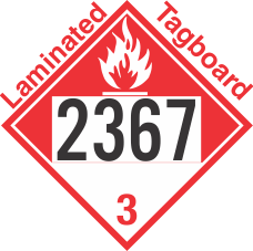 Combustible Class 3 UN2367 Tagboard DOT Placard
