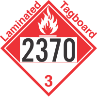 Combustible Class 3 UN2370 Tagboard DOT Placard