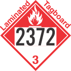 Combustible Class 3 UN2372 Tagboard DOT Placard
