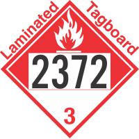 Combustible Class 3 UN2372 Tagboard DOT Placard