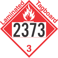 Combustible Class 3 UN2373 Tagboard DOT Placard