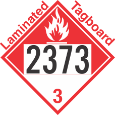 Combustible Class 3 UN2373 Tagboard DOT Placard