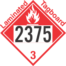 Combustible Class 3 UN2375 Tagboard DOT Placard
