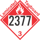 Combustible Class 3 UN2377 Tagboard DOT Placard