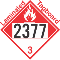 Combustible Class 3 UN2377 Tagboard DOT Placard