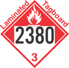 Combustible Class 3 UN2380 Tagboard DOT Placard