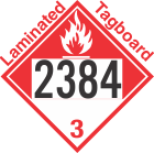 Combustible Class 3 UN2384 Tagboard DOT Placard