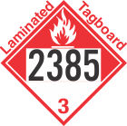 Combustible Class 3 UN2385 Tagboard DOT Placard