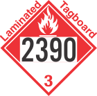 Combustible Class 3 UN2390 Tagboard DOT Placard