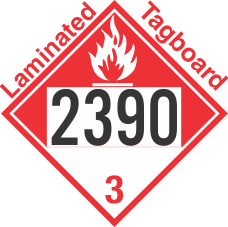 Combustible Class 3 UN2390 Tagboard DOT Placard