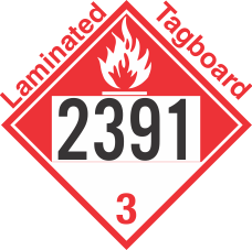Combustible Class 3 UN2391 Tagboard DOT Placard