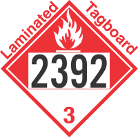 Combustible Class 3 UN2392 Tagboard DOT Placard