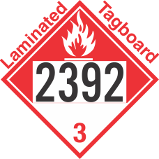 Combustible Class 3 UN2392 Tagboard DOT Placard