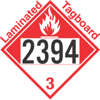 Combustible Class 3 UN2394 Tagboard DOT Placard