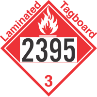 Combustible Class 3 UN2395 Tagboard DOT Placard