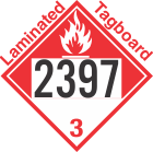 Combustible Class 3 UN2397 Tagboard DOT Placard