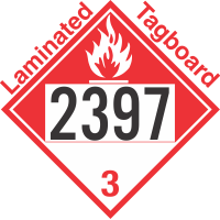 Combustible Class 3 UN2397 Tagboard DOT Placard