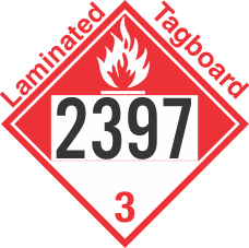 Combustible Class 3 UN2397 Tagboard DOT Placard