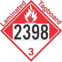 Combustible Class 3 UN2398 Tagboard DOT Placard