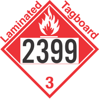 Combustible Class 3 UN2399 Tagboard DOT Placard